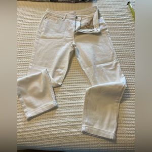 Lauren Conrad white cuffed crop pants.